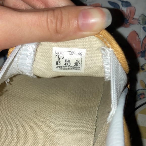 Yellow and white checkered vans. Men’s size 10 - Picture 5 of 6